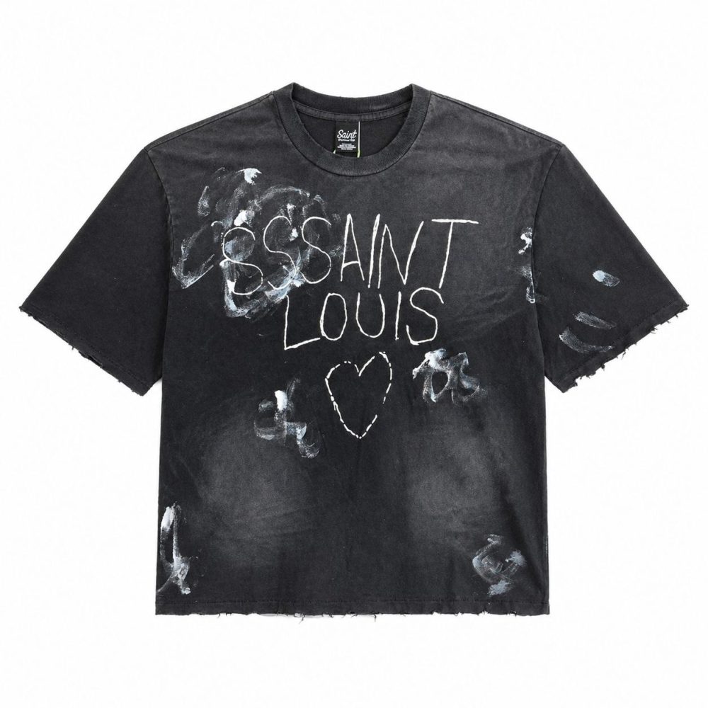 Футболка Saint Michael - SSSaint Louis Heav Washed Smoke Black