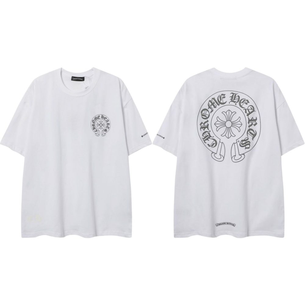 Футболка Chrome Hearts Horseshoe Logo - White