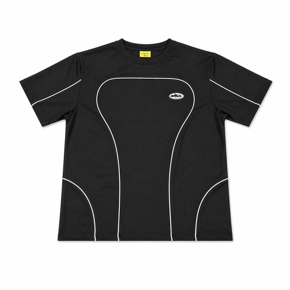 Футболка Corteiz Reflective Stripes - Black