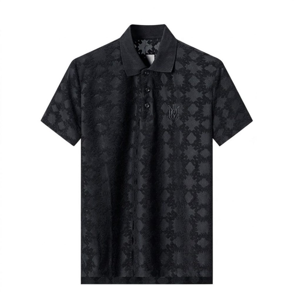 Футболка поло AMIRI Logo Monogram - Black