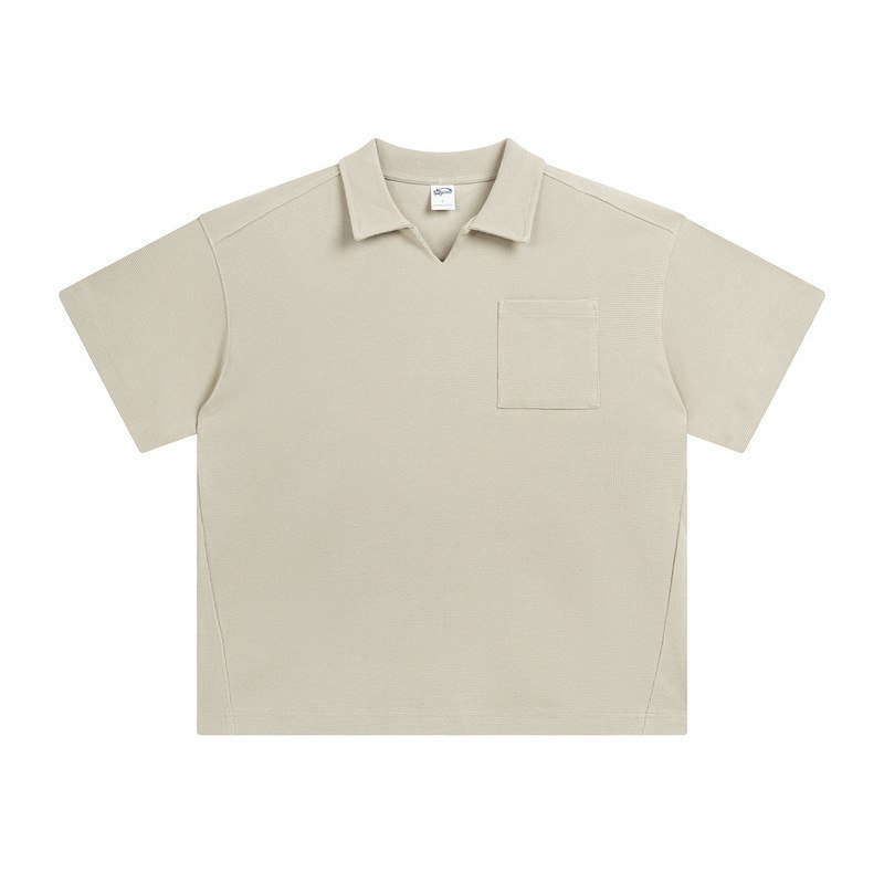 Футболка поло Artie Oversized Waffle - Beige
