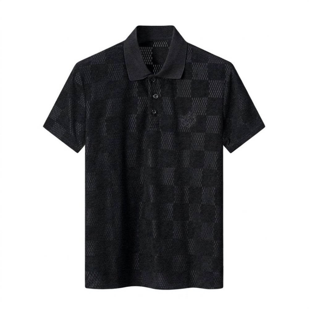 Футболка поло Louis Vuitton Checkered Monogram - Black