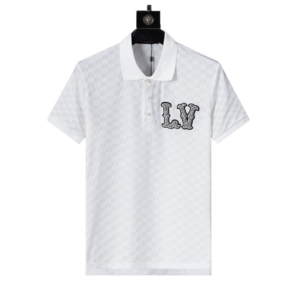 Футболка поло Louis Vuitton x Pharrell Crystal Patch Logo - White
