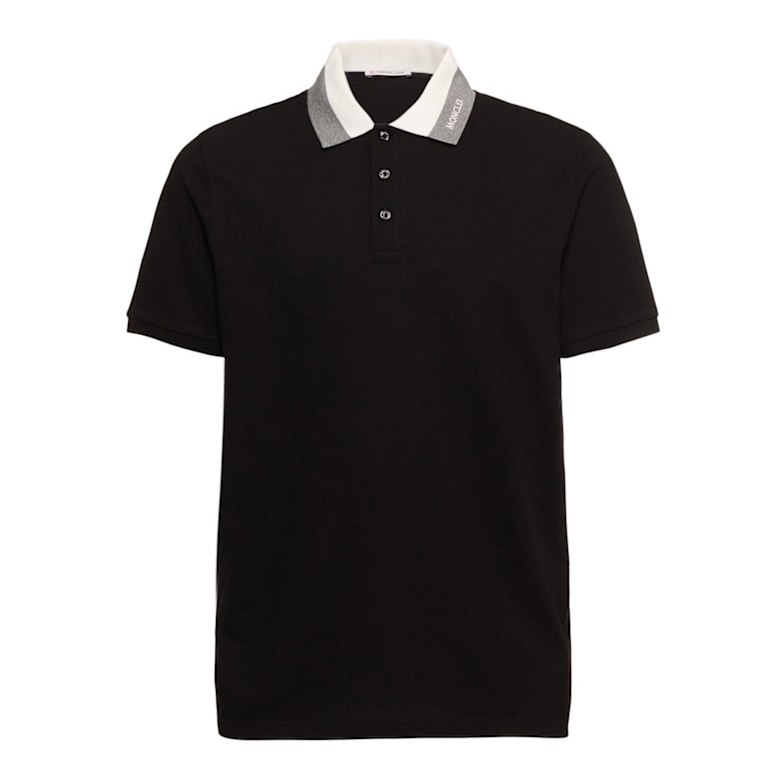 Футболка поло Moncler Collar Logo - Black