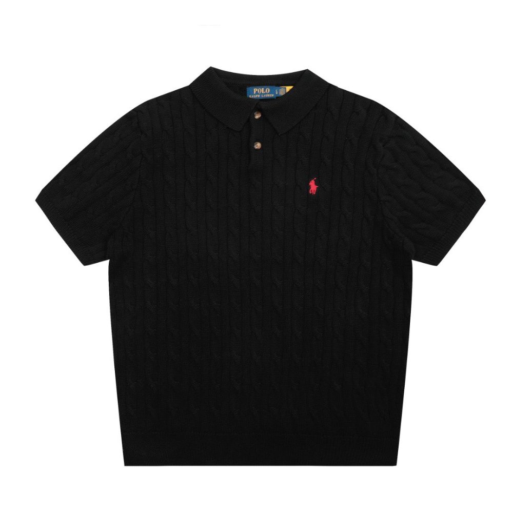 Футболка поло Polo Ralph Lauren Cable-Knit - Black