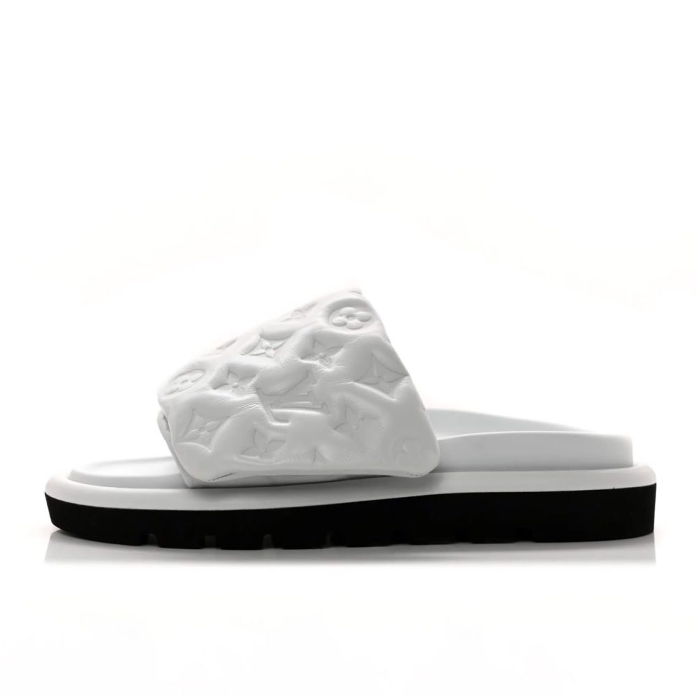 Louis Vuitton Pre-Loved Pillow Comfort Slides - White