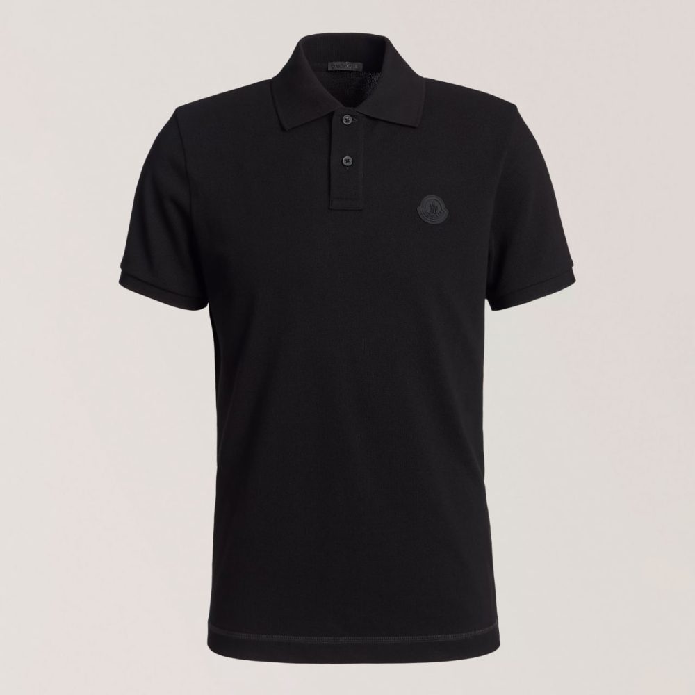 Футболка поло Moncler Tonal Logo - Black