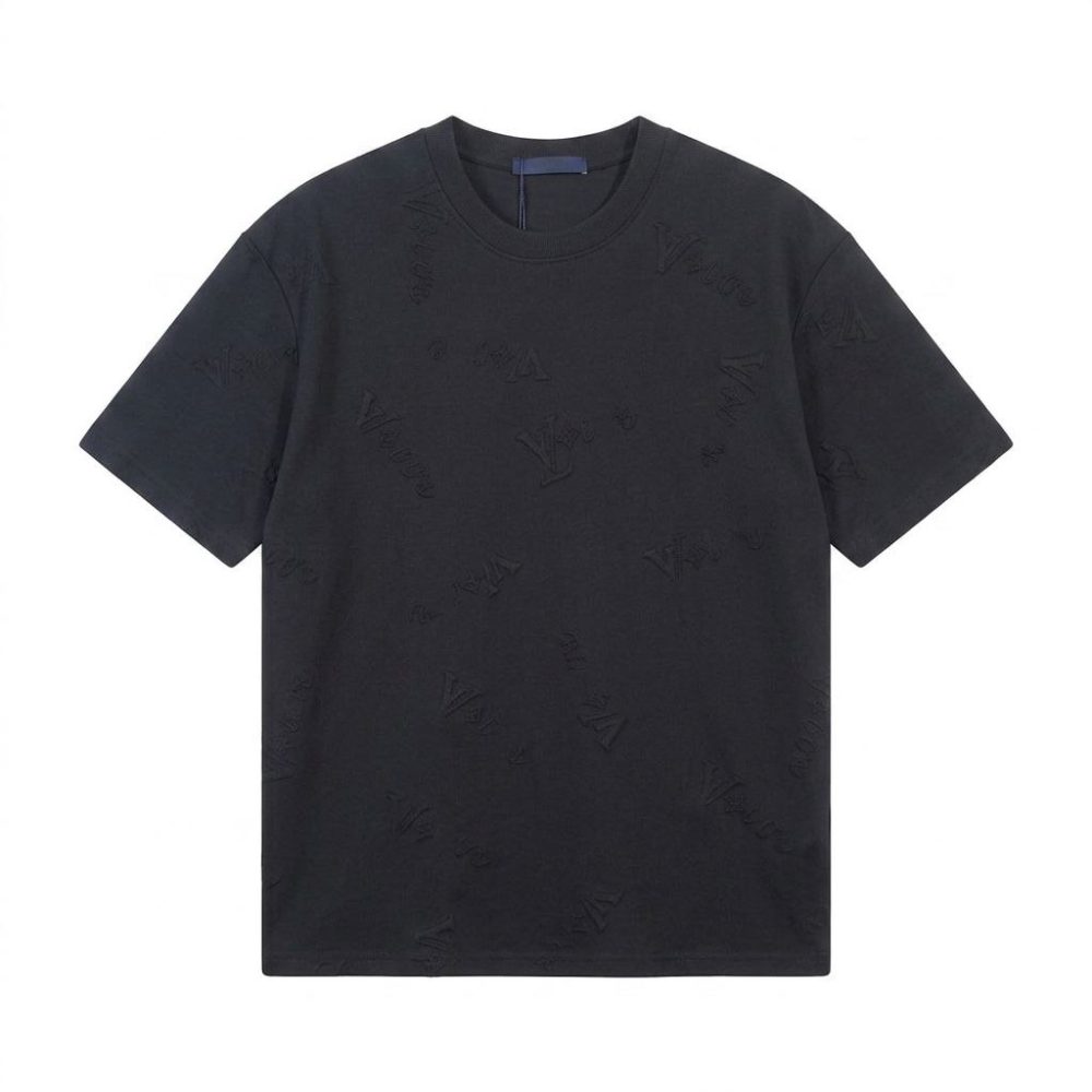 Футболка Louis Vuitton Letter Textured - Black