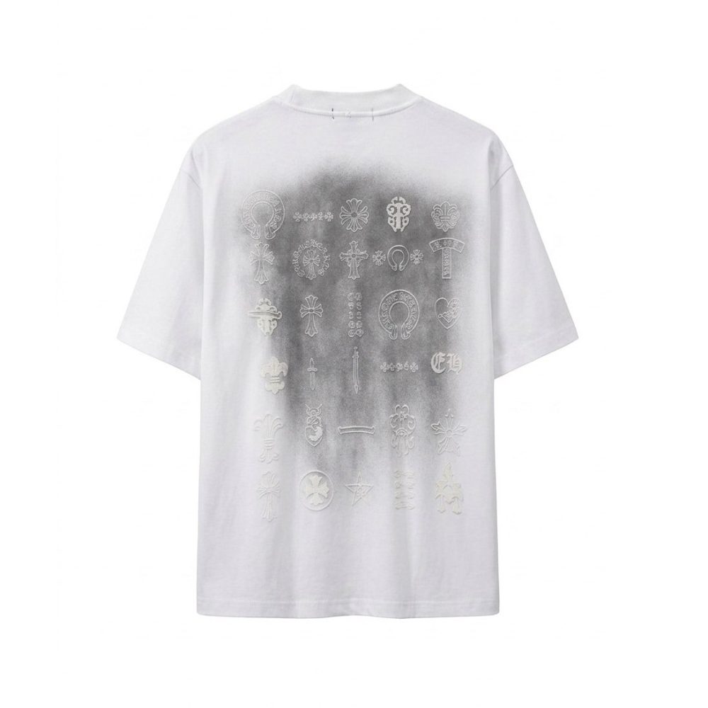 Футболка Chrome Hearts Multi Logo - Vintage Washed White