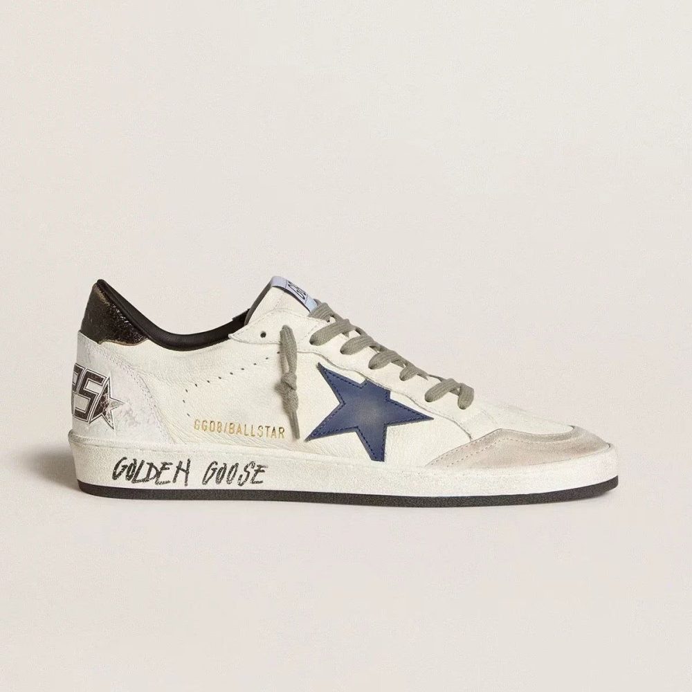 Golden Goose Super Star Leather "White/Navy/Black"