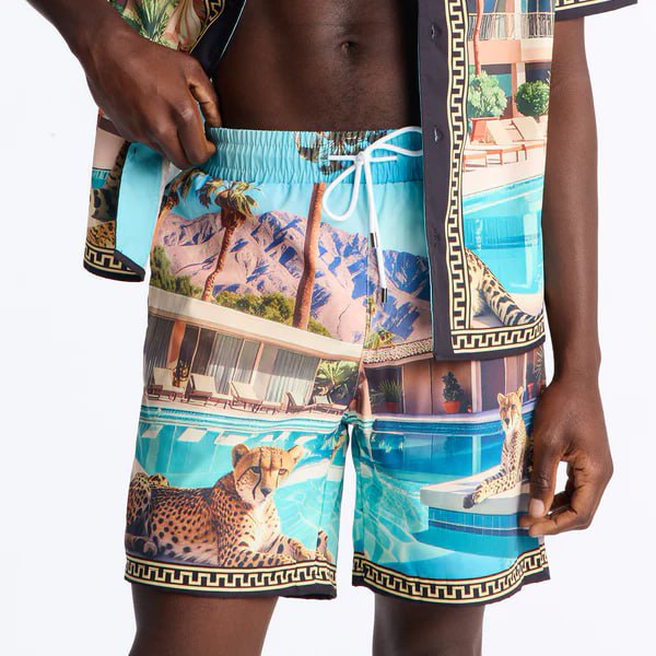 Плавательные шорты Wild Prowl Photoreal Swim Trunk 7″ - Multi Color